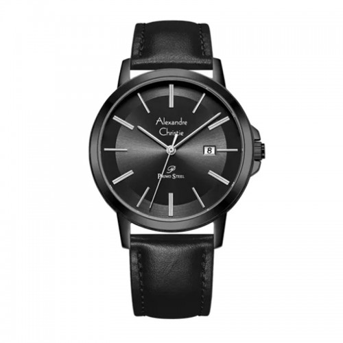 Alexandre Christie AC 1036 Full Black Leather Man MDLIPBA